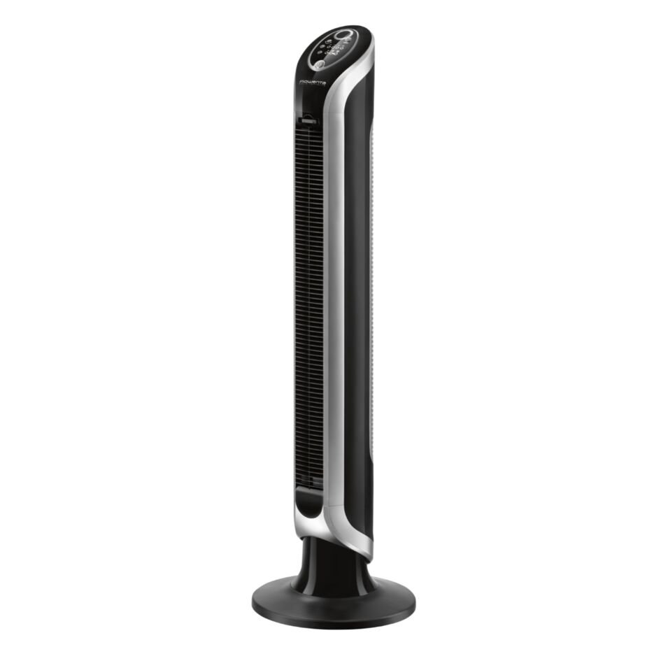 Ventilateur colonne Eole Infinite, Minuterie jusqu’à 8 heures, 3 Vitesses, Télécommande, Arrêt Automatique, Noir VU6670F0 ROWENTA